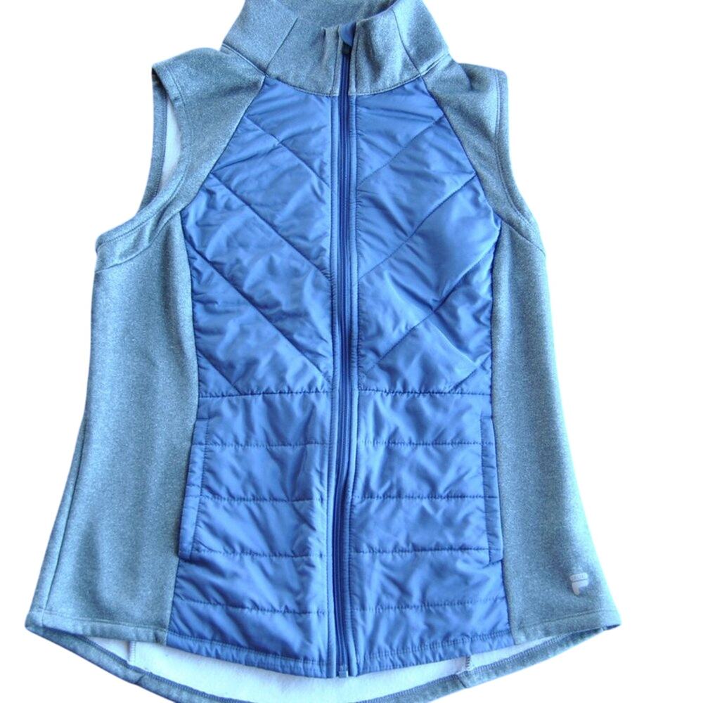 FILA Sport Large Blue & Gray Vest w/ Front Pockets